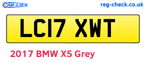 LC17XWT are the vehicle registration plates.