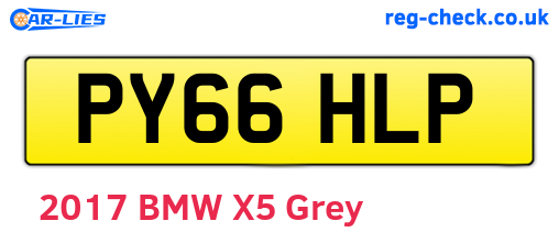 PY66HLP are the vehicle registration plates.