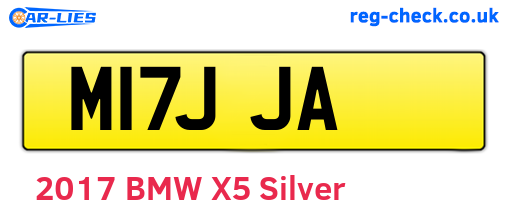 M17JJA are the vehicle registration plates.