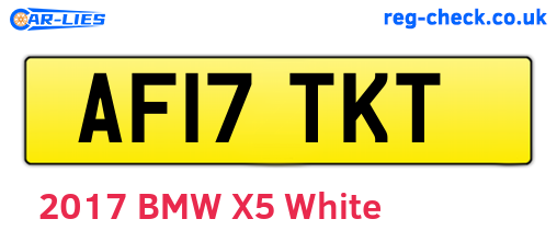 AF17TKT are the vehicle registration plates.