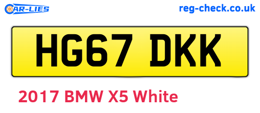 HG67DKK are the vehicle registration plates.