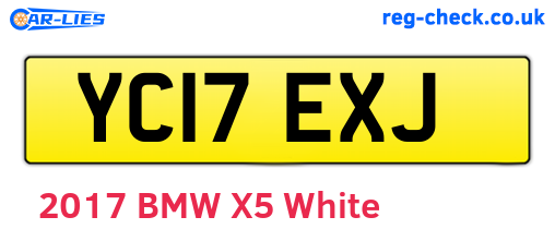 YC17EXJ are the vehicle registration plates.