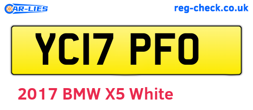 YC17PFO are the vehicle registration plates.