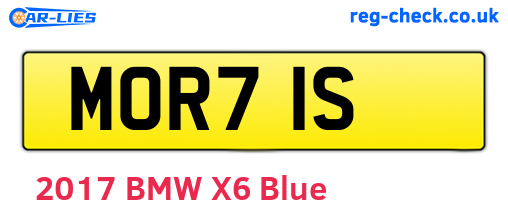 MOR71S are the vehicle registration plates.