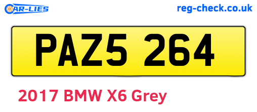 PAZ5264 are the vehicle registration plates.