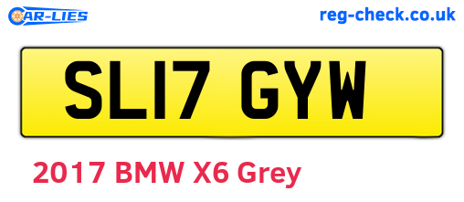 SL17GYW are the vehicle registration plates.