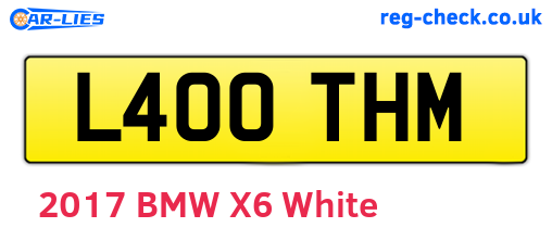 L400THM are the vehicle registration plates.