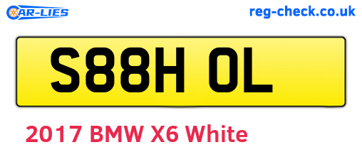 S88HOL are the vehicle registration plates.