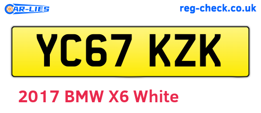 YC67KZK are the vehicle registration plates.