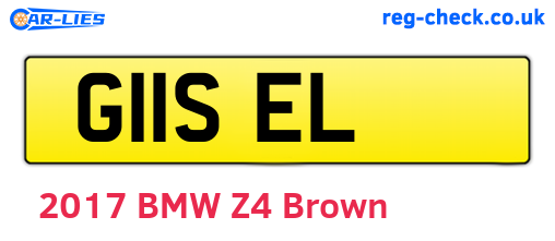 G11SEL are the vehicle registration plates.