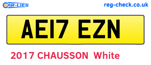 AE17EZN are the vehicle registration plates.