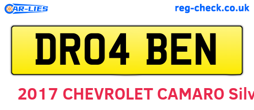DR04BEN are the vehicle registration plates.
