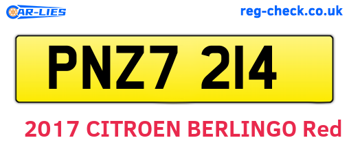 PNZ7214 are the vehicle registration plates.