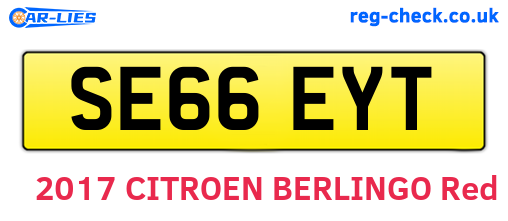 SE66EYT are the vehicle registration plates.