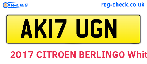AK17UGN are the vehicle registration plates.