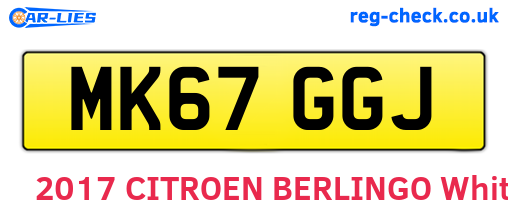 MK67GGJ are the vehicle registration plates.