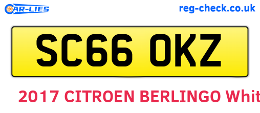 SC66OKZ are the vehicle registration plates.