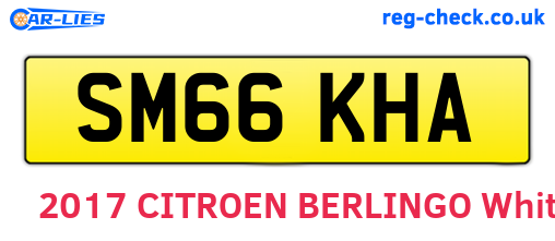 SM66KHA are the vehicle registration plates.