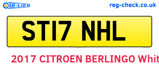 ST17NHL are the vehicle registration plates.