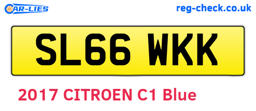 SL66WKK are the vehicle registration plates.