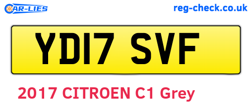 YD17SVF are the vehicle registration plates.