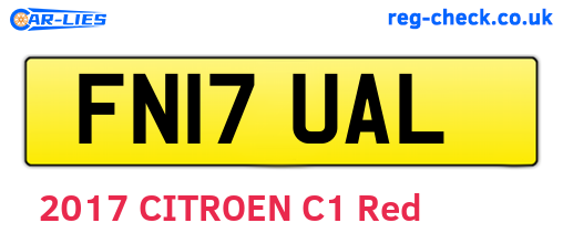 FN17UAL are the vehicle registration plates.