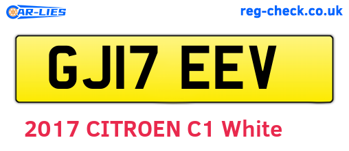GJ17EEV are the vehicle registration plates.