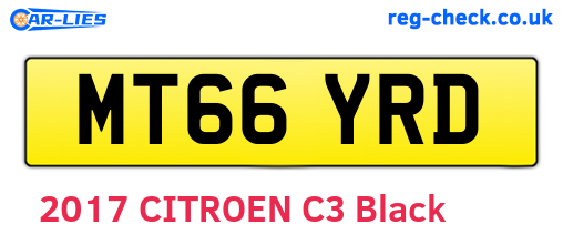 MT66YRD are the vehicle registration plates.