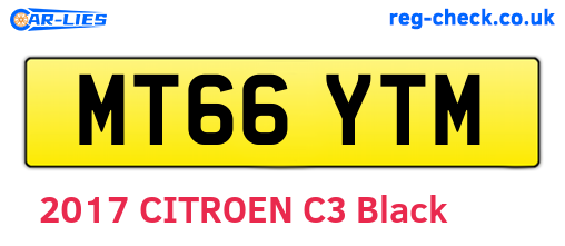 MT66YTM are the vehicle registration plates.