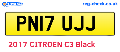 PN17UJJ are the vehicle registration plates.