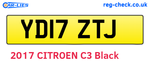 YD17ZTJ are the vehicle registration plates.