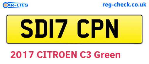 SD17CPN are the vehicle registration plates.
