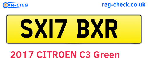 SX17BXR are the vehicle registration plates.