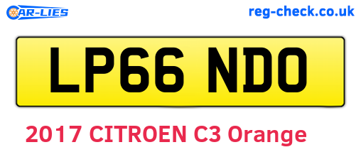 LP66NDO are the vehicle registration plates.