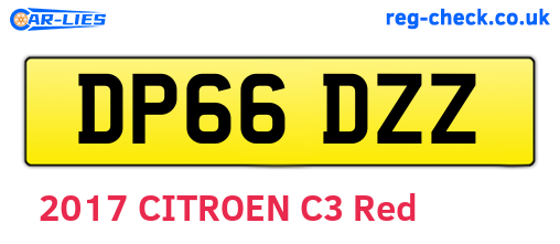 DP66DZZ are the vehicle registration plates.