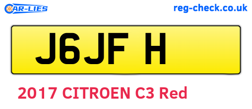 J6JFH are the vehicle registration plates.