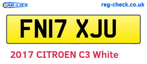 FN17XJU are the vehicle registration plates.