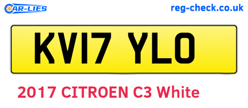 KV17YLO are the vehicle registration plates.