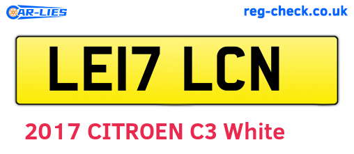 LE17LCN are the vehicle registration plates.