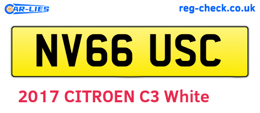 NV66USC are the vehicle registration plates.