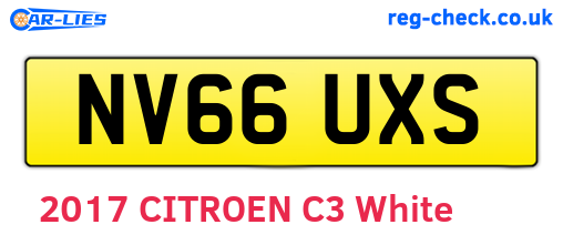NV66UXS are the vehicle registration plates.