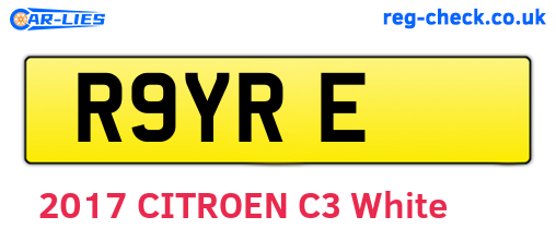 R9YRE are the vehicle registration plates.