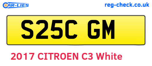 S25CGM are the vehicle registration plates.