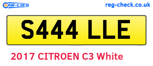 S444LLE are the vehicle registration plates.
