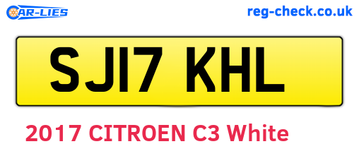 SJ17KHL are the vehicle registration plates.