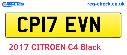 CP17EVN are the vehicle registration plates.