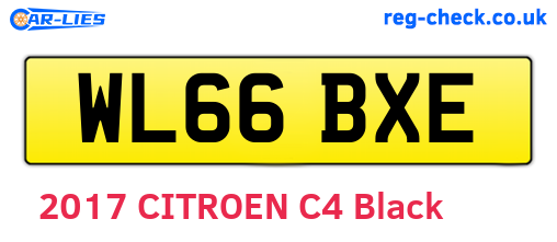 WL66BXE are the vehicle registration plates.