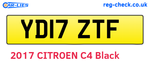 YD17ZTF are the vehicle registration plates.