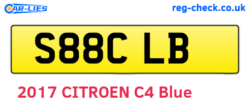 S88CLB are the vehicle registration plates.