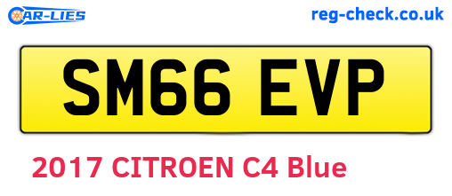 SM66EVP are the vehicle registration plates.